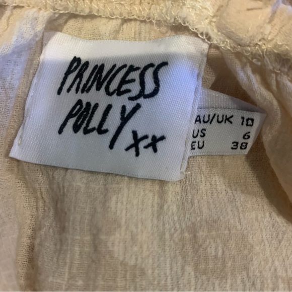 PRINCESS POLLY Slip Dress Beige Floral Size XS - Picture 5 of 7